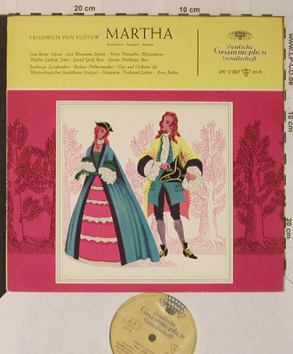 Flotow,Friedrich von: Martha, Ausschnitte, D.Gr.(LPE 17 007), D, Mono, 1961 - 10inch - L5504 - 5,00 Euro