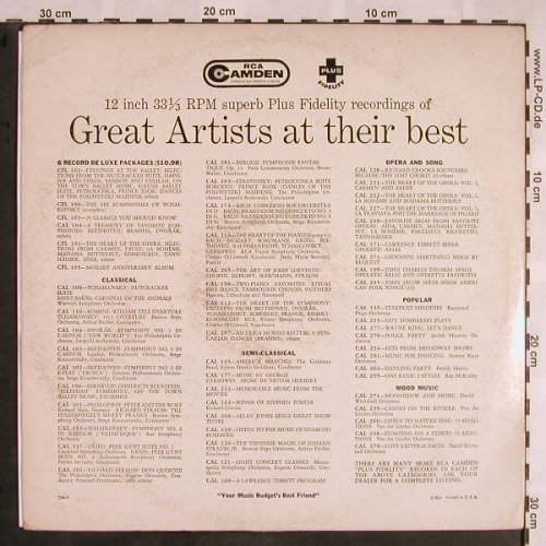 Foster,Stephen: The Songs of, Stoc, m-/vg+, RCA Camden (CAL-124), US Typ: LP Best.-Nr.: L5506 Preis: 6,00 Euro