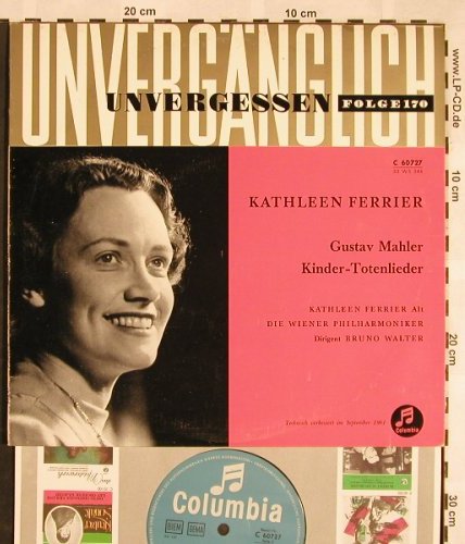 Ferrier,Kathleen: Kinder-Totenlieder, Mahler, Columbia,Folge 170(C 60727), D,  - 10inch - L5525 - 6,00 Euro