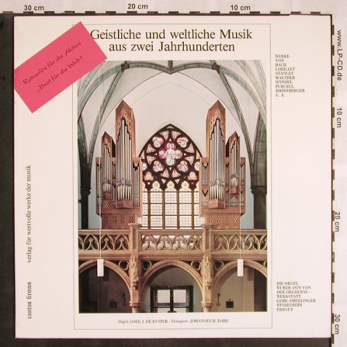 V.A.Geistliche und weltliche Musik: aus 2 Jahrh.Bach,Loeillet..Rheinb., Cantus Firmus (40-09-94), D, 1980 Typ: LP Best.-Nr.: L5534 Preis: 9,00 Euro