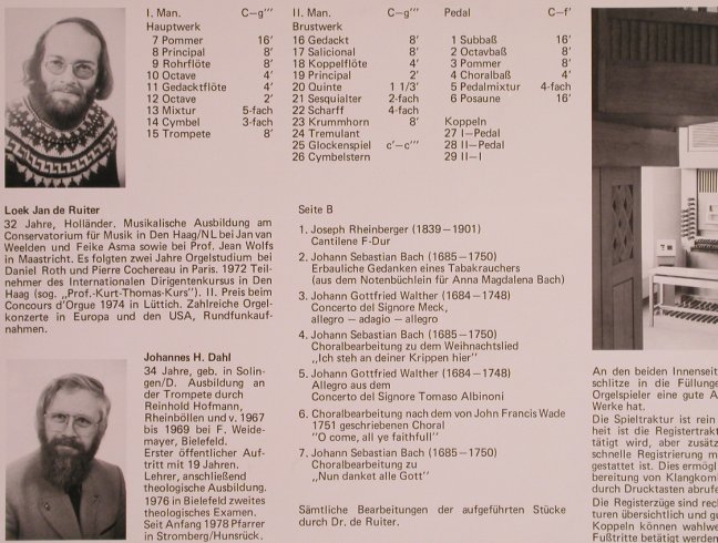 V.A.Geistliche und weltliche Musik: aus 2 Jahrh.Bach,Loeillet..Rheinb., Cantus Firmus (40-09-94), D, 1980 Typ: LP Best.-Nr.: L5534 Preis: 9,00 Euro
