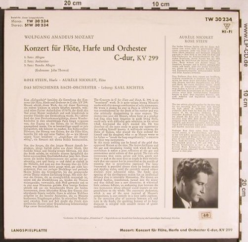 Mozart,Wolfgang Amadeus: Konzert f. Flöte,Harfe u.Orch.K299, Telefunken(TW 30 234), D,  - 10inch - L5541 - 6,00 Euro
