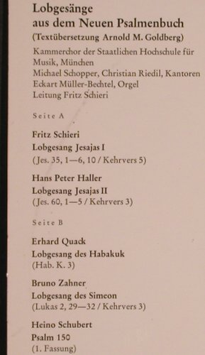 V.A.Musik und Altar: Lobgesänge a.d.Neuen Psalmenbuch, Christophorus(SCLX 75 519), D,  - 10inch - L5542 - 5,00 Euro