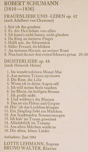 Schumann,Robert: Frauenliebe und Leben/Dichterliebe, CBS(61 501), D, Mono, 1976 - LP - L5560 - 5,00 Euro