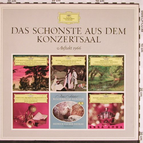 V.A.Das Schönste a.dem Konzertsaal: Auftakt 1966, Werbeplatte,7 Tr., D.Gr.Tulip Ring Label (104 462), D,spoken, 1965 Typ: LP Best.-Nr.: L5562 Preis: 6,00 Euro