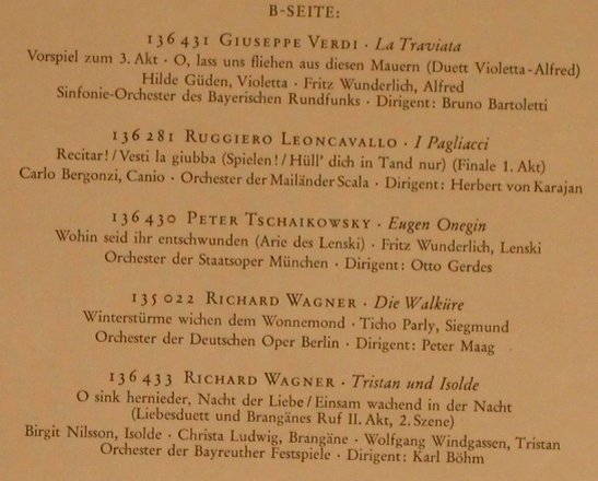 V.A.Zauberreich Der Oper: Mozart..Wagner,9 Tr.,Werbeplatte, D.Gr.Tulip Ring Label(104 496), D,Muster,  - LP - L5563 - 6,00 Euro