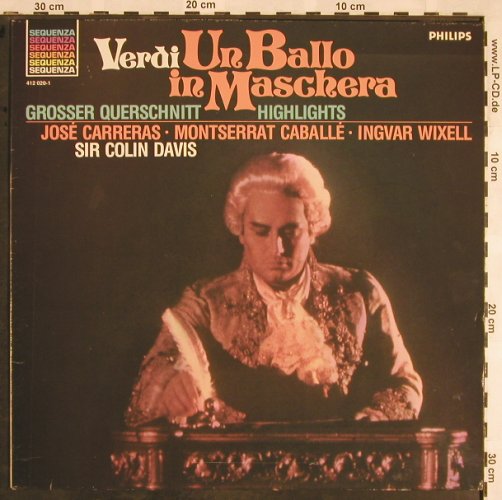 Verdi,Giuseppe: Un Ballo In Maschera-Gr.Querschnitt, Philips(412 020-1), NL, 1984 - LP - L5569 - 5,00 Euro