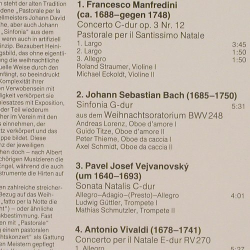Virtuosi Saxoniae: Weihnachtskonzert der, 18 Tr., Eterna(7 29 288), DDR, 1989 - LP - L5572 - 6,00 Euro