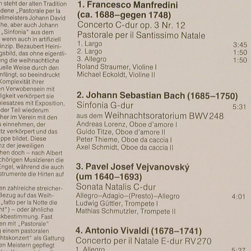 Virtuosi Saxoniae: Weihnachtskonzert der, 18 Tr., Eterna (7 29 288), DDR, 1989 Typ: LP Best.-Nr.: L5572 Preis: 6,00 Euro