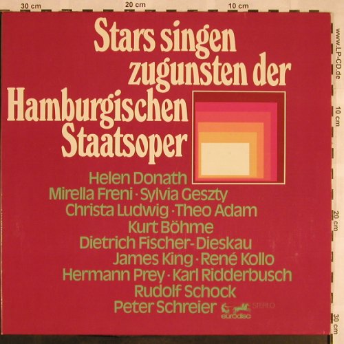 V.A.Stars singen zugunsten der: Hamburger Oper, 14 Tr.,Foc, Eurodisc(89 287 XK), D,  - LP - L5581 - 5,00 Euro