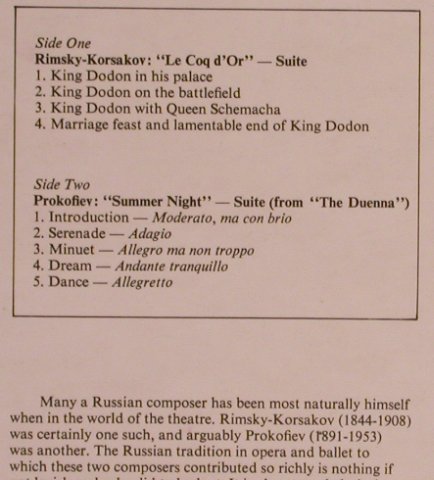 Rimsky-Korsakov,Nicolai: The Golden Cockerel/Summer Night, EMI(ASD 3141), UK, 1975 - LPQ - L5601 - 12,50 Euro