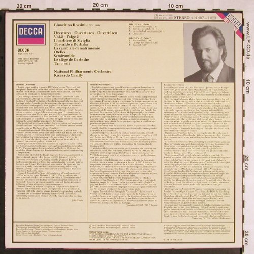 Rossini,Gioacchino: Overtures Vol.2, Decca(414 407-1), NL, stoc, 1985 - LP - L5607 - 6,00 Euro