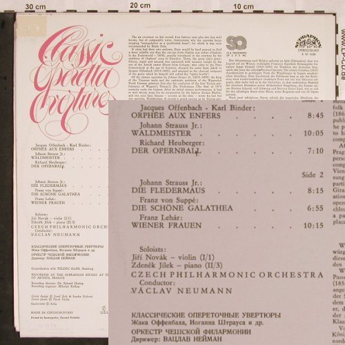 V.A.Classic Operetta Overtures: Orphee aux Enfers..Wiener Frauen, Supraphon (4 10 1638), CZ,m-/vg+, 1975 Typ: LP Best.-Nr.: L5611 Preis: 6,00 Euro