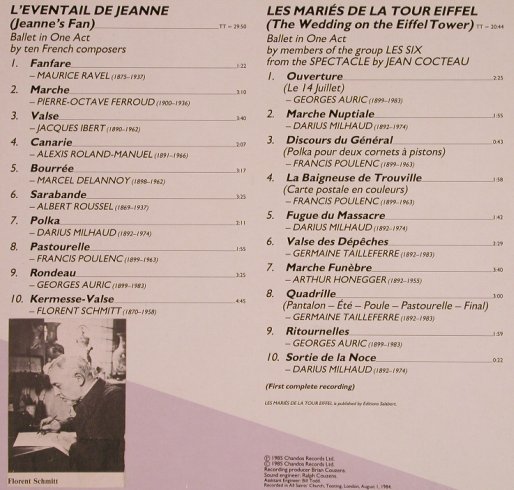V.A.French Ballet Music of the 1920: L'Eventail de Jeanne,Les Maries..., Chandos (ABRD 1119), UK, stoc, 1984 Typ: LP Best.-Nr.: L5618 Preis: 7,50 Euro