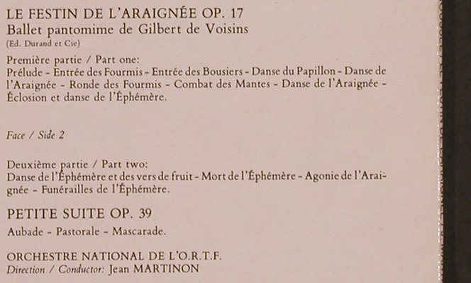 Roussel,Albert: Le Festin de L'Araignée,PetiteSuite, Erato(EPR 15540), F, 1971 - LP - L5620 - 9,00 Euro