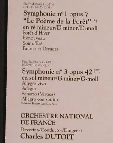Roussel,Albert: Symphonie No.1&3, Erato(ZL30124 AW) (NUM 75283), F, 1987 Typ: LP Best.-Nr.: L5622 Preis: 7,50 Euro