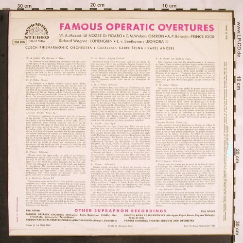 V.A.Famous Operatic Overtures: Le Nozze di Figaro...Leonora III, Supraphon(SUA ST 50496), CZ, 1964 - LP - L5633 - 7,50 Euro