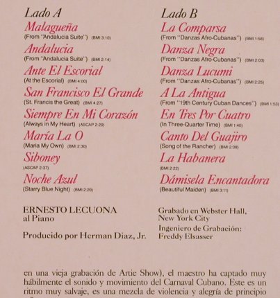 Lecuona,Ernesto: Homenaje a, RCA International(LPM-1055), E,  - LP - L5635 - 9,00 Euro