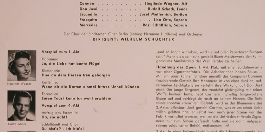 Bizet,Georges: Carmen,Ein Querschnitt, Electrola(E 60 059), D,  - 10inch - L5646 - 5,00 Euro