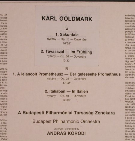 Goldmark,Karl: Overtures,Sakuntale,Im Frühling, Hungaroton(SLPD 12552), H, 1985 - LP - L5650 - 7,50 Euro