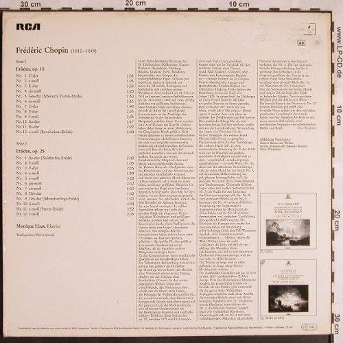 Chopin,Frederic: Sämtliche Etüden, Op.10 u.Op.25, Erato, stoc(ZL 30518), D,m-/vg+, 1977 - LP - L5665 - 5,00 Euro
