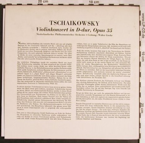 Tschaikowsky,Peter: Violinkonzert D-dur op.35, MMS (MMS-34), D Typ: 10" Best.-Nr.: L5675 Preis: 7,50 Euro