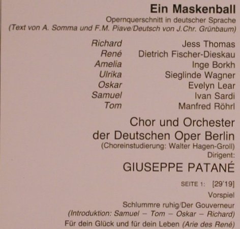 Verdi,Guiseppe: Un Ballo Di Maschera-Querschnit, Ri, D.Gr. Resonance(2535 396), D, i.deut., 1964 - LP - L5686 - 5,00 Euro