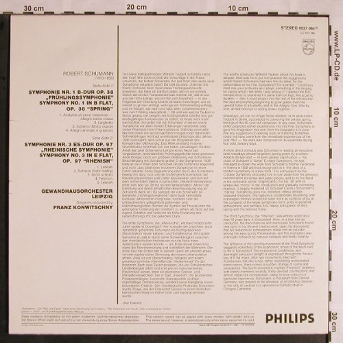 Schumann,Robert: Sinfonie Nr.1 & 3, op.38, op.97, Philips Sequenza (6527 064), NL,Ri, 1960 Typ: LP Best.-Nr.: L5693 Preis: 4,00 Euro
