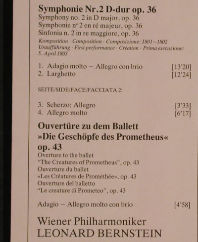 Beethoven,Ludwig van: Symphonie Nr.2,Prometheus-Overtüre, D.Gr.(2531 309), D, m-/vg+, 1981 - LP - L5697 - 7,50 Euro