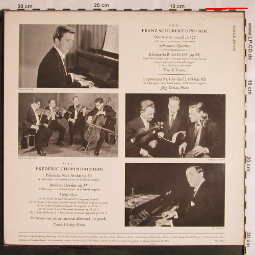 Chopin,Frederic / Schubert: Ausgewählte Meisterwerke, D.Gr. Werbeplatte(104 407), D, 1965 - LP - L5698 - 7,50 Euro