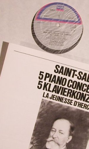 Saint-Saens,Camille: Piano Concerts 1-5, Box, Decca (6.35541 FK), D, 1981 Typ: 3LP Best.-Nr.: L5708 Preis: 15,00 Euro