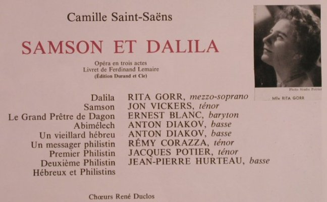 Saint-Saens,Camille: Samson et Dalila,Box, EMI(2C 167-12837-9), F,  - 3LP - L5709 - 15,00 Euro
