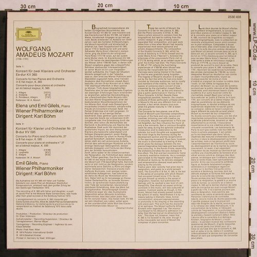 Mozart,Wolfgang Amadeus: Klavierkonzerte KV 595 & 365, D.Gr.(2530 456), D, 1974 - LP - L5718 - 7,50 Euro
