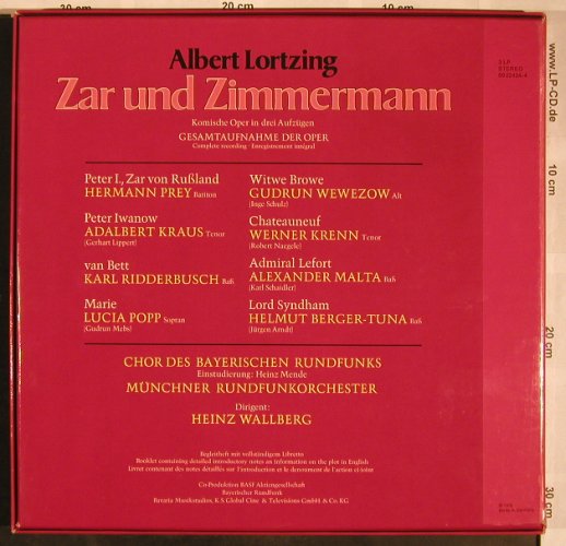 Lortzing,Albert: Zar und Zimmermann, Box, BASF(59 22424-4), D, 1976 - 3LP - L5721 - 12,50 Euro