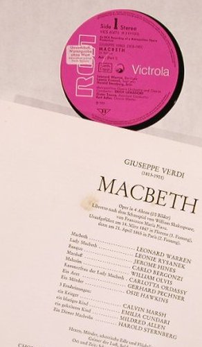 Verdi,Giuseppe: Macbeth,Box (Booklet VG+), RCA(VICS 6147/1-3), D, 1959 - 3LP - L5734 - 9,00 Euro