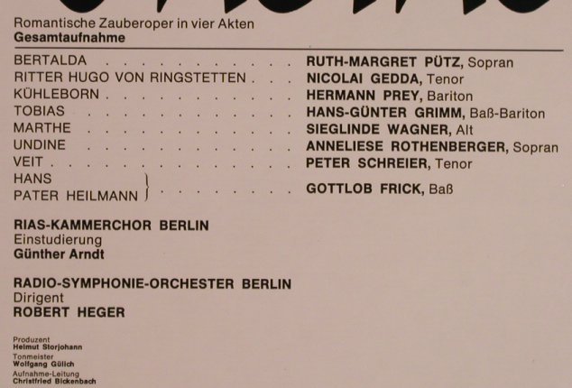 Lortzing,Albert: Undine,Box, EMI(13 0218 3), D, co, 1967 - 3LP - L5742 - 15,00 Euro