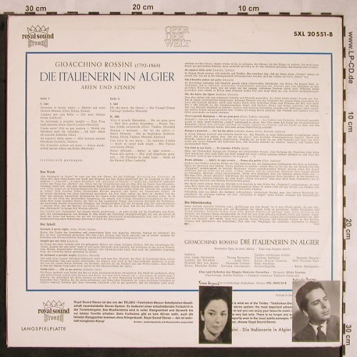 Rossini,Gioacchino: Die Italienerin In Algier,Arien&Sze, Decca (SXL 20 551-B), D, m-/Stoc Typ: LP Best.-Nr.: L5760 Preis: 6,00 Euro