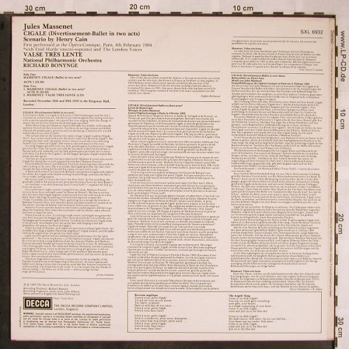 Massenet,Jules: Cigale - Valse Tres Lente, Decca(SXL 6932), UK, 1980 - LP - L5781 - 7,50 Euro