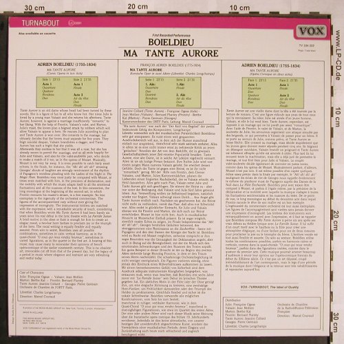 Boieldieu,Francois-Adriene: Ma Tante Aurore, VOX(TV 334 222), NL, m-/vg+,  - LP - L5793 - 6,00 Euro