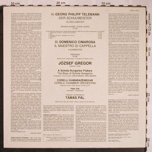 Telemann,Georg Philipp / Cimarosa: Der Schulmeister/ Il Maestro di Cap, Hungaroton(SLPD 12573), H, 1985 - LP - L5794 - 7,50 Euro