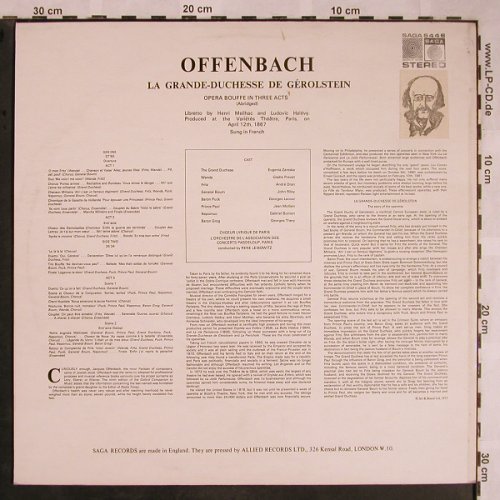 Offenbach,Jacques: The Grand Duchess, stoc, Saga(5446), UK,  - LP - L5807 - 5,00 Euro
