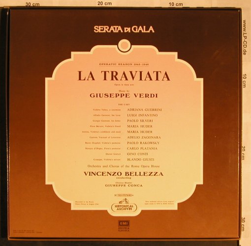 Verdi,Giuseppe: La Traviata,Box, hist rec., EMI (153-17079/80 M), I Typ: 2LP Best.-Nr.: L5809 Preis: 12,50 Euro