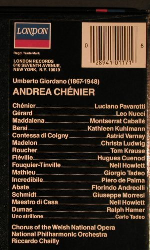 Giordano,Umberto: Andrea Chenier,Box, Stoc, London(410 117-1), UK, CO, 1984 - 3LP - L5831 - 9,00 Euro
