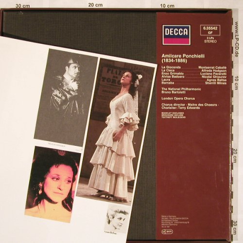 Ponchielli,Amilcare: La Gioconda,Box, Sticker on Bookl., Decca (6.35542 GF), D, 1981 Typ: 3LP Best.-Nr.: L5836 Preis: 12,50 Euro