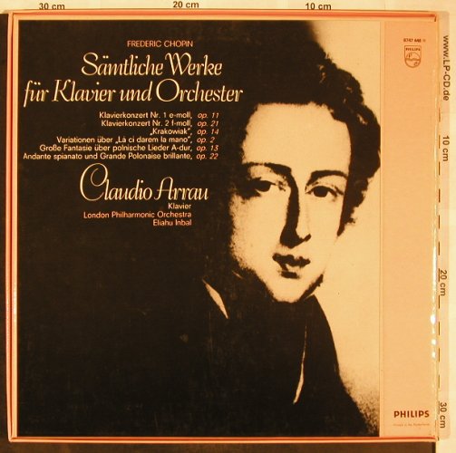 Chopin,Frederic: Sämtliche Werke f.Klavier u.Orch., Philips(6747 448), NL, Box, 1972 - 3LP - L5840 - 12,50 Euro