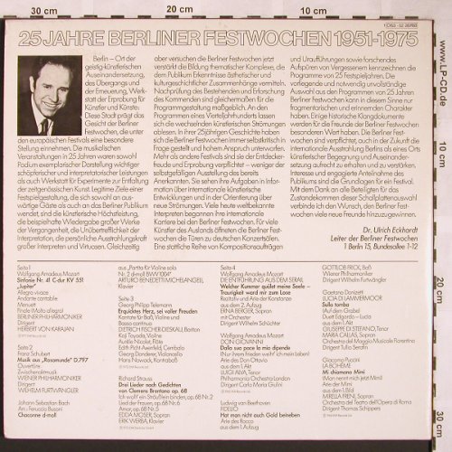 V.A.25 Jahre Berliner Festwochen: H.v.Karajan...T.Schippers, Foc, EMI(C 153-52 287/88), D, 1975 - 2LP - L5850 - 5,00 Euro