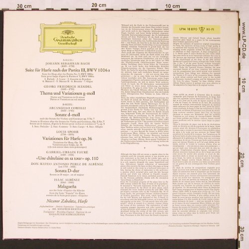 Zabaleta,Nicanor: J.S.Bach,Händel,Corelli,Spohr,Faure, D.Gr. (LPM 18 890), D, 1964 Typ: LP Best.-Nr.: L5860 Preis: 14,00 Euro