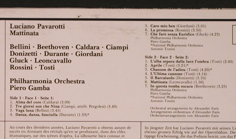 Pavarotti,Luciano: Mattinata, Decca(6.42944 AZ), D, 1983 - LP - L5870 - 5,00 Euro