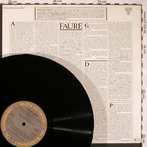 Faure,Gabriel: Dolly,op.56,Ballade,op.19,Nocturnes, CBS Masterworks (D 37246), NL, 1981 Typ: LP Best.-Nr.: L5874 Preis: 7,50 Euro