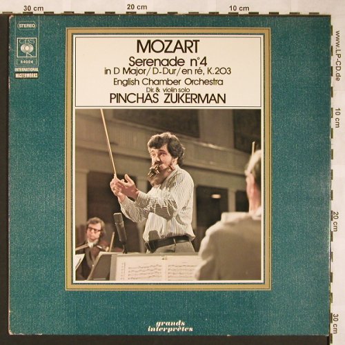 Mozart,Wolfgang Amadeus: Serenade No.4 K.203, Club Ed., CBS (64004), NL, 1975 Typ: LP Best.-Nr.: L5910 Preis: 5,00 Euro